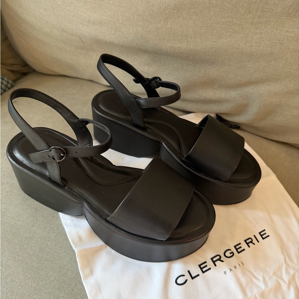 Robert Clergerie Black Platform Sandals